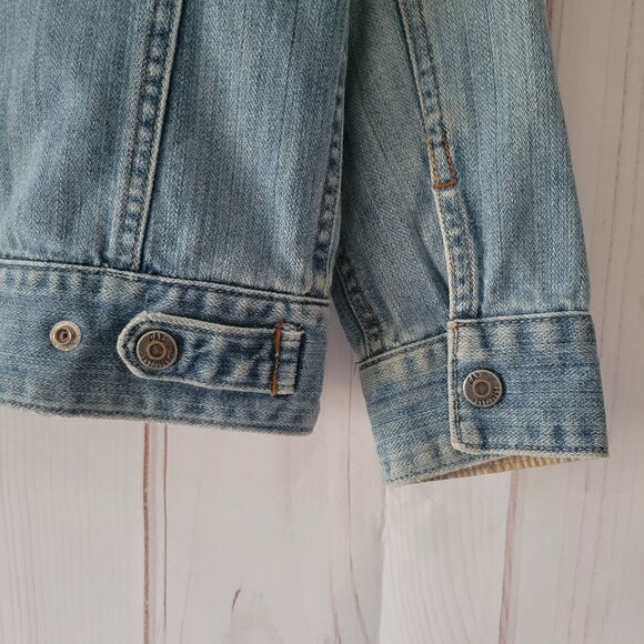 Gap Kids Denim Jean Jacket, Girl S 6-7, Snap Front Closure Button Detail, EUC - Picture 5 of 11